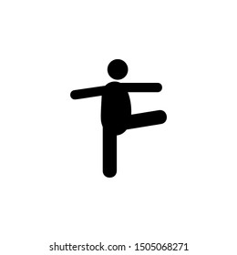 Yoga, pose icon. Element of fat man yoga icon