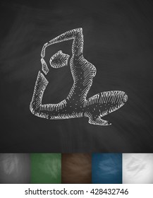 yoga pose icon. Hand drawn vector illustration