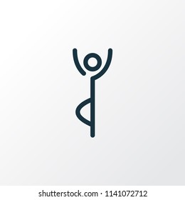 Yoga pose icon line symbol. Premium quality isolated meditating element in trendy style.