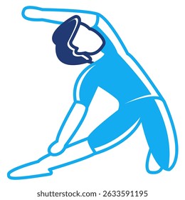 Yoga Pose icon represented by man Yoga Pose Dualtone style.