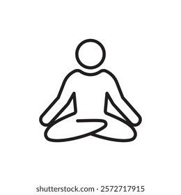 Yoga pose icon Simple thin outline