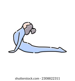 yoga pose icon for template, bhujangasana yoga icon symbol illustration design.