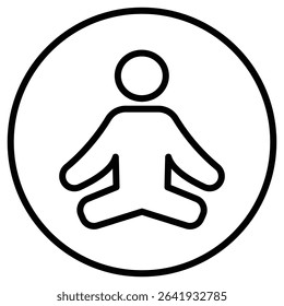 Yoga pose icon Thin line vector design