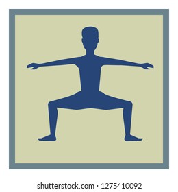 YOGA POSE. ICON. VECTOR ILLUSTRATION