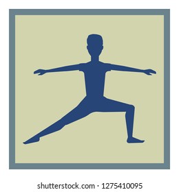 YOGA POSE. ICON. VECTOR ILLUSTRATION