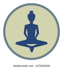 YOGA POSE. ICON. VECTOR ILLUSTRATION