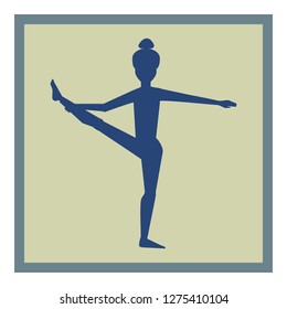YOGA POSE. ICON. VECTOR ILLUSTRATION