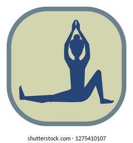 Yoga Pose Icon Vector Illustration Stock Vector (Royalty Free) 1277707909
