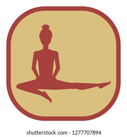 YOGA POSE. ICON. VECTOR ILLUSTRATION