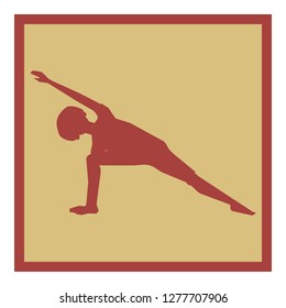 YOGA POSE. ICON. VECTOR ILLUSTRATION