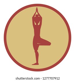 YOGA POSE. ICON. VECTOR ILLUSTRATION