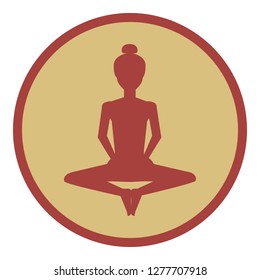 YOGA POSE. ICON. VECTOR ILLUSTRATION