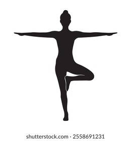 Yoga pose  icon vector silhouette illustration health care exercise symbol