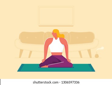 Yoga pose illustration