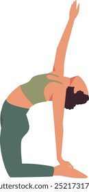 Yoga Pose Illustration in Flat Cartoon Concept. Relax and Meditation. Isolated Vector Character