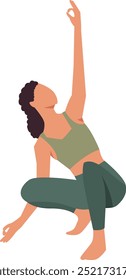 Yoga Pose Illustration in Flat Cartoon Concept. Relax and Meditation. Isolated Vector Character