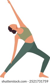 Yoga Pose Illustration in Flat Cartoon Concept. Relax and Meditation. Isolated Vector Character
