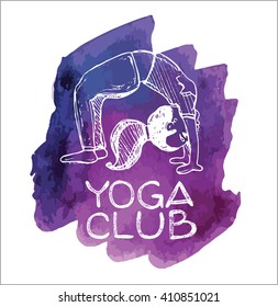 Yoga pose isolated. Vector illustration.