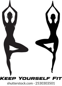 Yoga pose keep yourself fit art