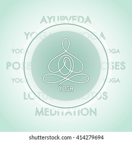 yoga pose linear design