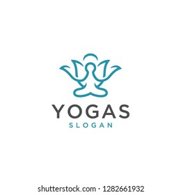 yoga pose logo deaign