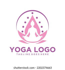 Yoga Pose Logo Design Vector Stock Vector (Royalty Free) 2202374663 ...