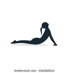 Yoga pose logo template