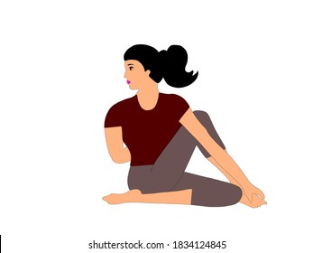 Yoga pose named as Ardha Matsyendrasana