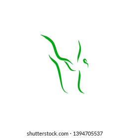 Yoga Pose Nature Healty Life Simple Logo