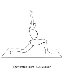 Yoga Pose Outline Isolated Vector Illustration Stock Vector (royalty 