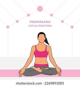 Yoga Pose Padmasana Lotus Pose