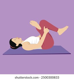 Yoga Pose Reclined Pigeon Pose Supta Kapotasana