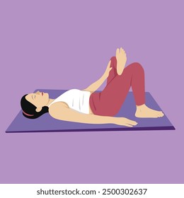 yoga pose Reclined Pigeon Pose (Supta Kapotasana) 1