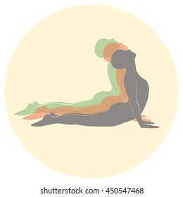 Yoga pose silhouette.