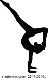 Yoga Pose Silhouette Element Set