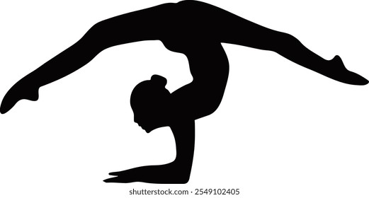 Yoga Pose Silhouette Element Set