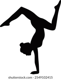 Yoga Pose Silhouette Element Set