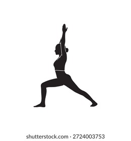 Yoga pose silueta Ilustración vectorial