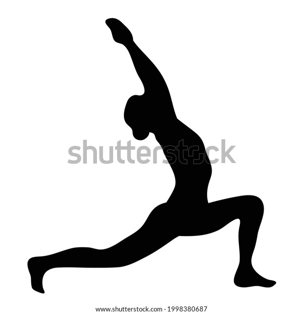 Yoga Pose Silhouette Vector Illustration Isolated Stock Vector Royalty