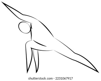 Yoga Pose, Simple line art, icon style, yoga logo,  Physical practice