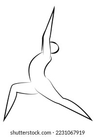 Yoga Pose, Simple line art, icon style, yoga logo,  Physical practice