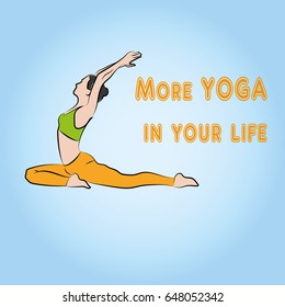 Yoga pose and slogan