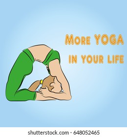 Yoga pose and slogan