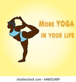 Yoga pose and slogan