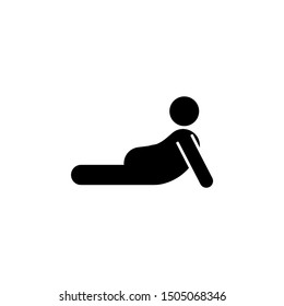 Yoga, pose, upward facing dog icon. Element of fat man yoga icon
