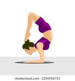 yoga pose vector art pose on white background. use for illustration