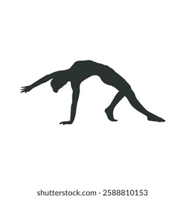 Yoga pose vector art silhouette stock image picture photo template background