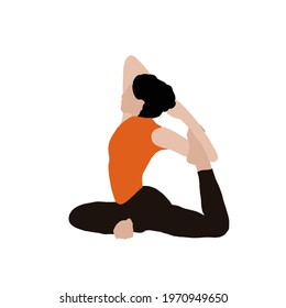 Yoga pose vector design female workout