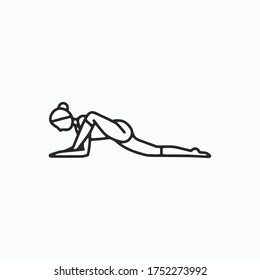 Yoga Pose Vector icon 12