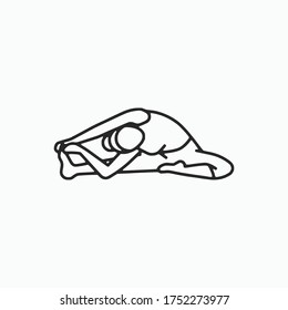 Icono del vector de la presión del yoga 3